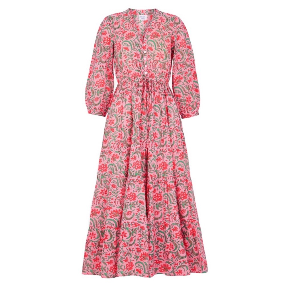 Tuckernuck pink city prints pink jungle Maria dress